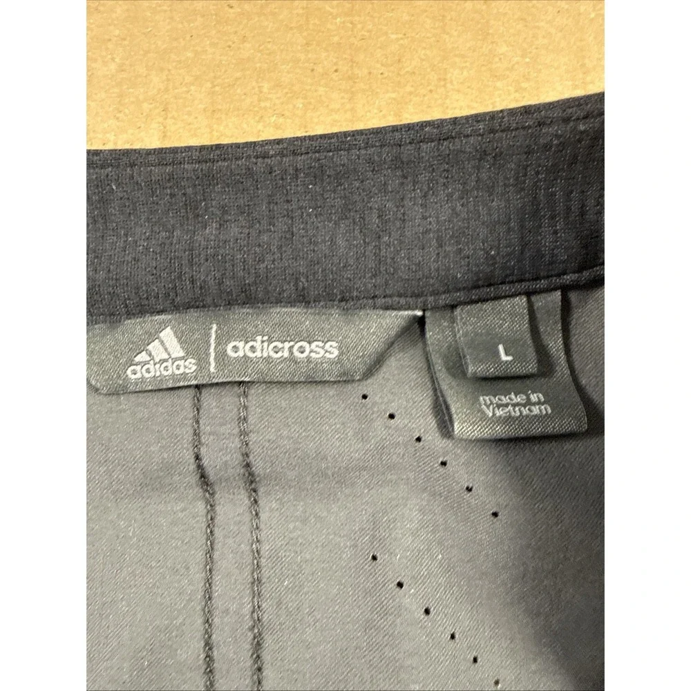 Adidas Adicross Henley Shirt Mens Large Black Long Sleeve Golf Performance Fit